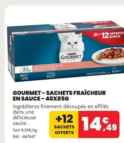 Animalis Gourmet sachets fraîcheur en sauce - 40x85g offre