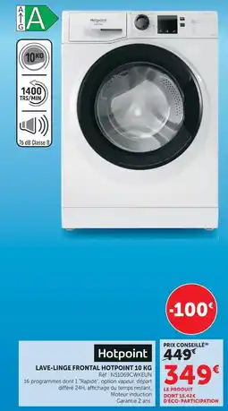 Super U Hotpoint lave-linge frontal 10 kg offre