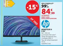 Super U Hp moniteur 24 offre