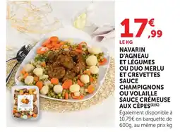 Super U Navarin d'agneau et légumes offre
