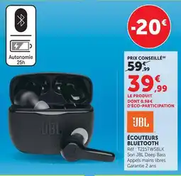 Super U Jbl écouteurs bluetooth offre