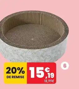 Animalis Leeby griffoir funny en carton feuilles 40cm offre