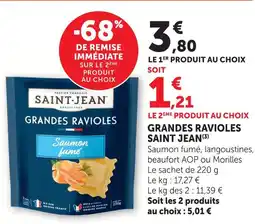 Super U Saint jean grandes ravioles offre