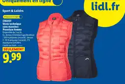 Lidl Crivit veste technique sans manches premium femme - rouge offre