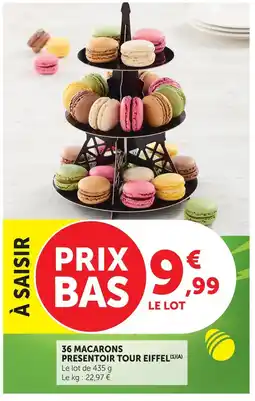Super U 36 macarons présentoir tour eiffel offre