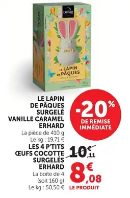 Super U Erhard l'œuf de paques craquant chocolat noisette surgele offre