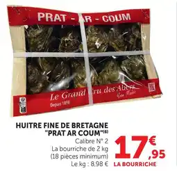 Super U Prat ar coum huître fine de bretagne offre