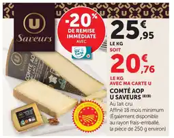 Super U U saveurs comté aop offre