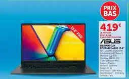 Super U Asus ordinateur portable asus 15.6 offre