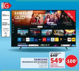 Super U Samsung téléviseur 65' qled 4k offre