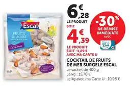 Super U Escal cocktail de fruits de mer surgelé offre