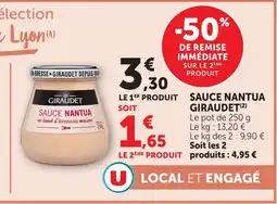 Super U Giraudet sauce nantua offre