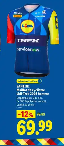 Lidl SANTINI Maillot de cyclisme Lidl-Trek 2026 homme offre