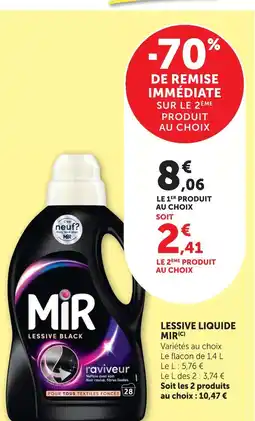 Super U Mir lessive liquide raviveur offre