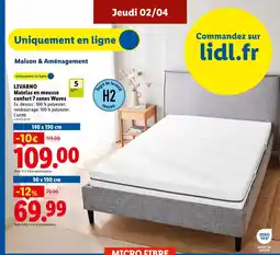 Lidl LIVARNO Matelas en mousse confort 7 zones Waves offre
