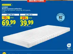 Lidl LIVARNO Matelas en mousse confort Easy offre