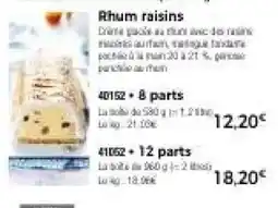 Thiriet Rhum raisins offre