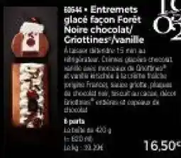 Thiriet Entremets glacé façon forêt noire chocolat griottines vanille offre