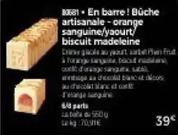 Thiriet En barre! büche artisanale orange sanguine,yaourt biscuit madeleine offre