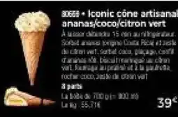 Thiriet Iconic cone artisanal ananas,coco,citron vert offre