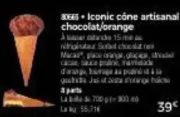 Thiriet Iconic cone artisanal chocolat,orange offre