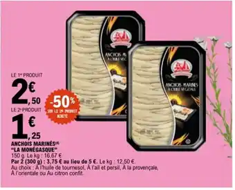 E.Leclerc LA MONEGASQUE Anchois marinės offre