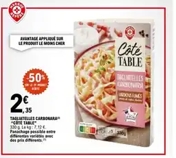E.Leclerc CÔTÉ TABLE Tagliatelles carbonara offre