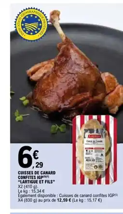 E.Leclerc LARTIGUE ET FILS Cuisses de canard confites igp offre