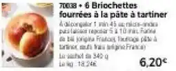 Thiriet 6 Briochettes fourrées à la pâte à tartiner offre