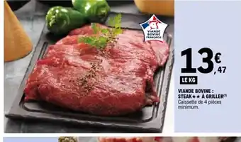 E.Leclerc Viande bovine: steak à griller offre
