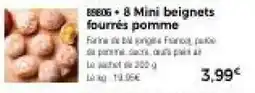 Thiriet 8 Mini beignets fourrés pomme offre