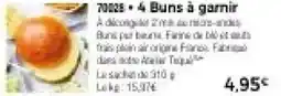 Thiriet 4 Buns à garnir offre