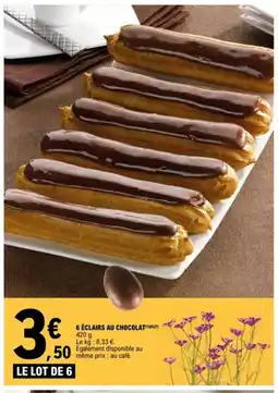 E.Leclerc 6 éclairs au chocolat offre