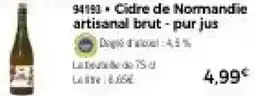 Thiriet Cidre de normandie artisanal brut purjus offre
