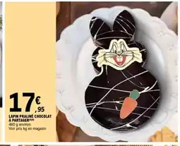 E.Leclerc Lapin praline chocolat à partager offre