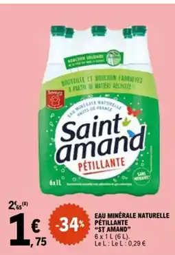 E.Leclerc ST AMAND Eau minérale naturelle pétillante offre