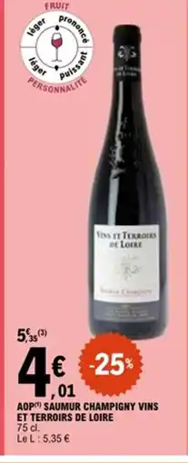 E.Leclerc Aop saumur champigny vins et terroirs de loire offre