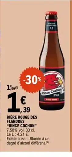 E.Leclerc RINCE COCHON Bière rouge des flandres offre