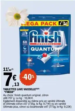 E.Leclerc FINISH Tablettes lave vaisselle offre