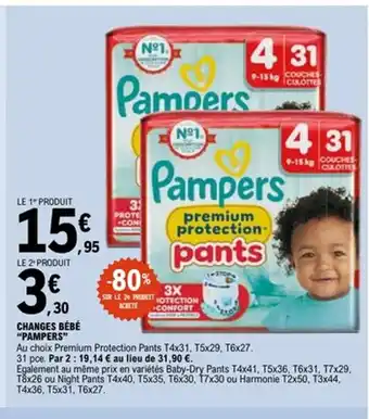E.Leclerc PAMPERS Changes bébé offre