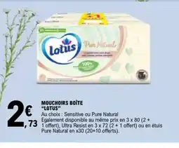 E.Leclerc LOTUS Mouchoirs boîte offre