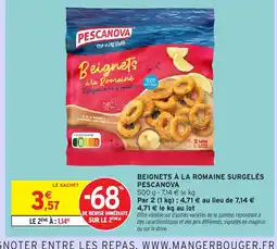 Intermarché Express PESCANOVA Beignets à la romaine surgelés offre