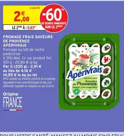 Intermarché Express APÉRIVRAIS Fromage frais saveurs de provence offre