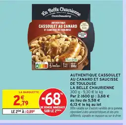 Intermarché Express LA BELLE CHAURIENNE Authentique cassoulet au canard et saucisse de toulouse offre