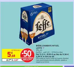 Intermarché Express LEFFE Bière d'abbaye rituel offre