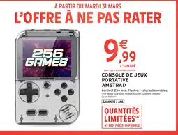 Intermarché Express Console de jeux portative amstrad offre