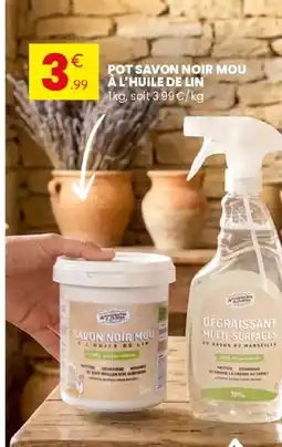 Stokomani Pot savon noir mou à l'huile de lin offre