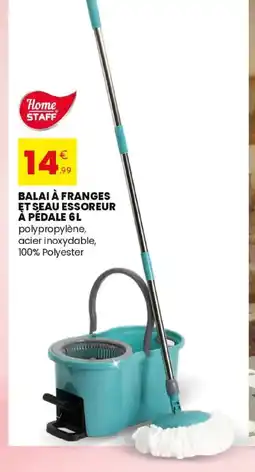 Stokomani Balai à franges et seau essoreur a pedale offre