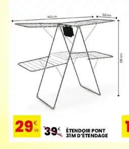 Stokomani Étendoir pont 31m d'étendage offre