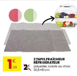 Stokomani 2 tapis fraîcheur réfrigérateur offre